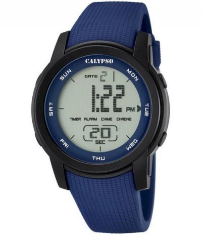 CALYPSO Montre Homme  K5698-2 - Bracelet Silicone Bleu