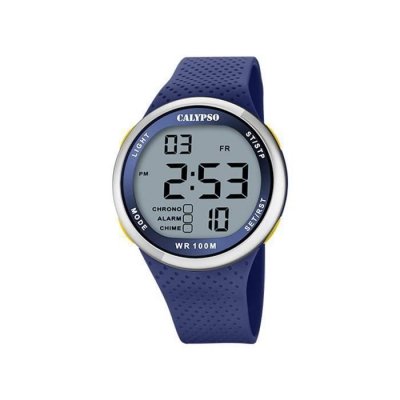 CALYPSO Montre Homme  K5785-3 COLOR SPLASH - Bracelet R&eacute;sine Bleu