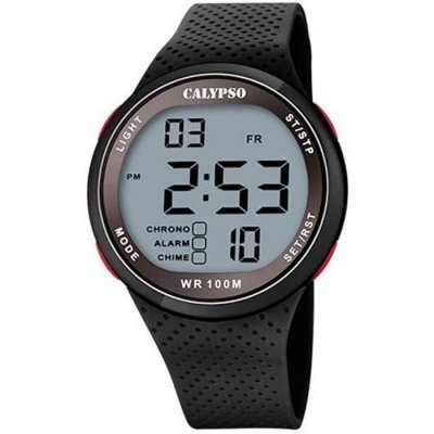CALYPSO Montre Homme  K5785-4 - COLOR SPLASH Digitale R&eacute;sine Noir
