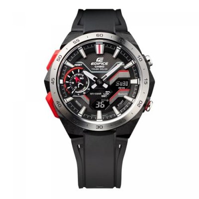 CASIO Montre Homme  ECB-2200P-1AEF - Bracelet R&eacute;sine Noir