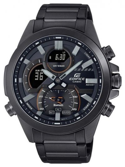 CASIO Montre Homme  Edifice ECB-30DC-1AEF - Bracelet R&eacute;sine Noir