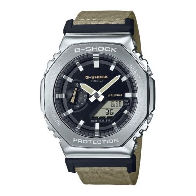 CASIO Montre Homme  GM-2100C-5AER - Bracelet Tissu Gris