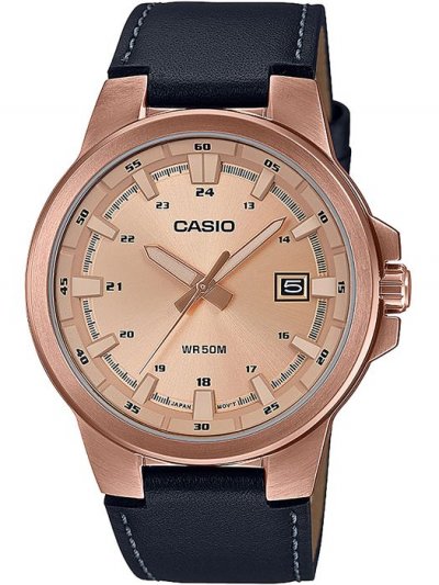 CASIO Montre Homme  MONTRES MTP-E173RL-5AVEF - Bracelet Cuir Noir