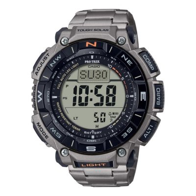 CASIO Montre Homme  PRO TREK PRG-340T-7ER - Bracelet Acier Gris