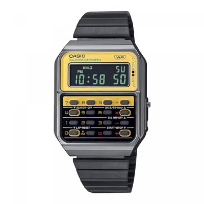 CASIO Montre Homme  Vintage Edgy - CA-500WEGG-9BEF Bracelet Acier