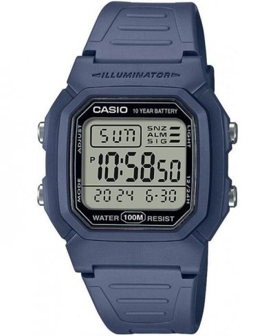 CASIO Montre Homme  W-800H-2AVES - Bracelet R&eacute;sine Bleu