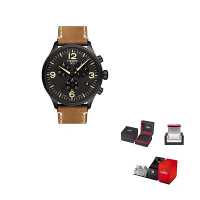 TISSOT Montre Homme Chrono XL Noir T1166173605700 Marron 
