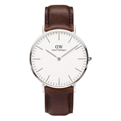DANIEL WELLINGTON Montre Homme  Bristol Silver 40mm DW00100023