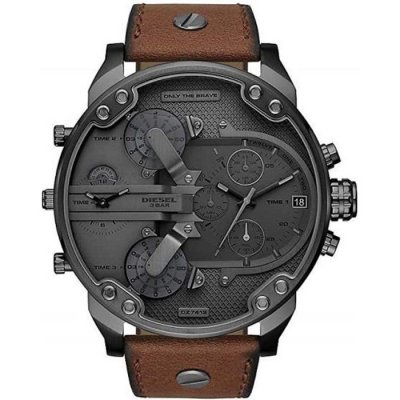 DIESEL Montre homme  Mr. Daddy 2.0 DZ7413 bracelet cuir marron