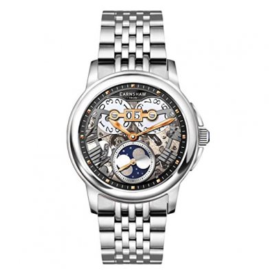 EARNSHAW Montre Homme  BARALLIER ES-8245-33 - Bracelet Acier Argent