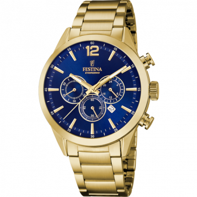 FESTINA Montre Homme  20633-2 - Bracelet Acier Dor&eacute;