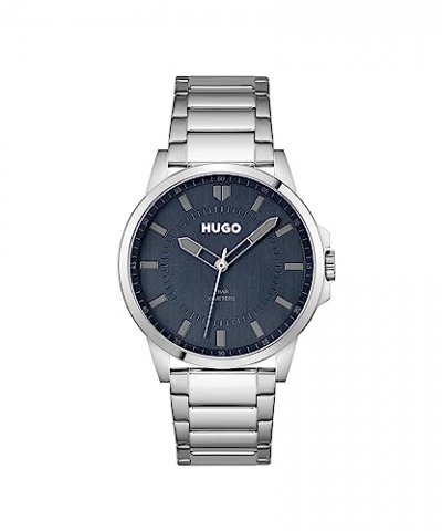 HUGO Montre Homme First Bleu 1530186 Gris 
