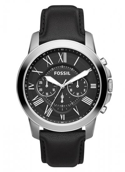 FOSSIL Montre Homme  Grant FS4812 Bracelet Cuir Noir