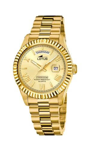 LOTUS Montre Homme FREEDOM COLLECTION L18857-1 - Bracelet Acier Dor&eacute;