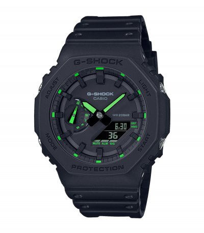 CASIO Montre Homme GA-2100-1A3ER - Bracelet R&eacute;sine Noir