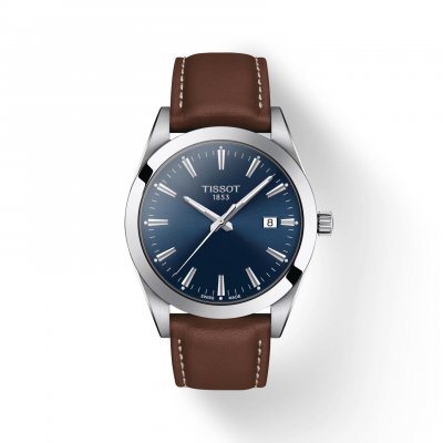 TISSOT Montre Homme Gentleman Bleu T1274101604100 Marron 