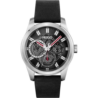 HUGO BOSS Montre Homme Hugo 1530189 - Bracelet Cuir Noir