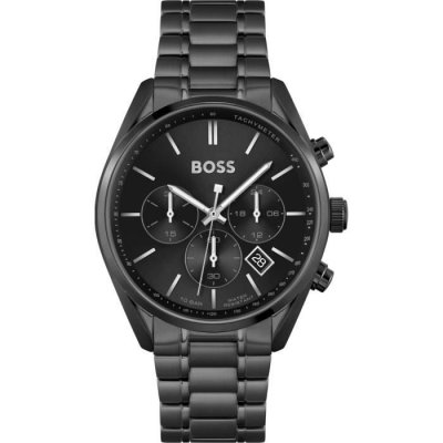 BOSS Montre Homme Hugo  CHAMPION 1513960 - Bracelet Acier Noir