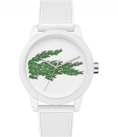 LACOSTE Montre Homme  12.12 2011039 Bracelet Silicone Blanc