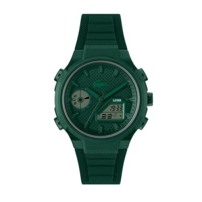 LACOSTE Montre Homme  LC33 - 2011449 Bracelet Silicone Vert