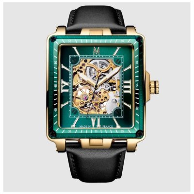 MONTIGNAC Montre Homme  MOW604 - Bracelet Cuir Noir