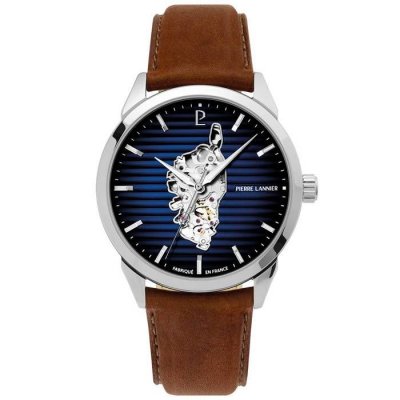 PIERRE LANNIER Montre Homme  Monarck - 316F124 Bracelet Cuir Brun