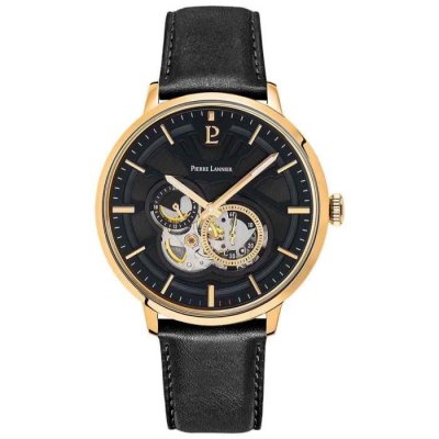 PIERRE LANNIER Montre Homme  TRIO 335B233 - Bracelet Cuir Noir