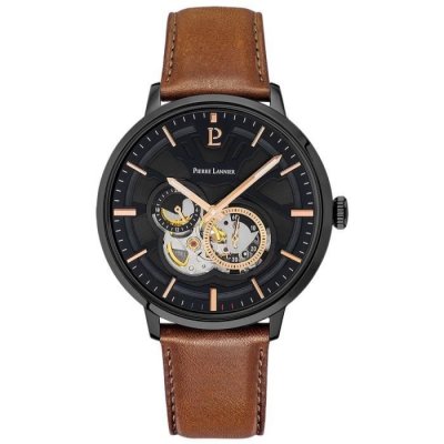PIERRE LANNIER Montre Homme  TRIO 335B434 - Bracelet Cuir Marron