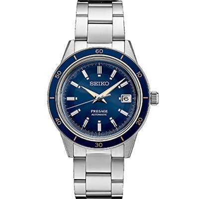 SEIKO Montre Homme Presage Bleu SRPG05J1 Gris 