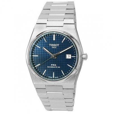 TISSOT Montre Homme PRX Bleu T1374071104100 Gris 