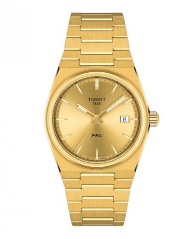 TISSOT Montre Homme PRX Dor&eacute; T1372103302100 Jaune 