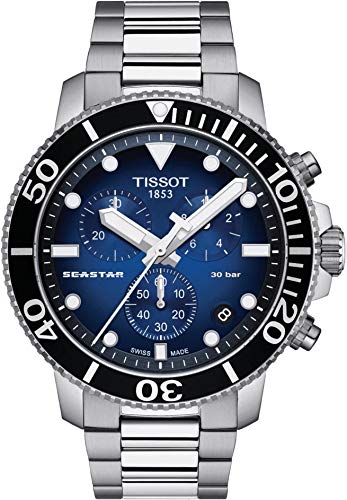 TISSOT Montre Homme Seastar Bleu T1204171104101 Gris 
