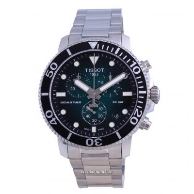TISSOT Montre Homme Seastar Vert T1204171109101 Gris 