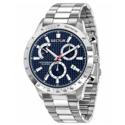 SECTOR Montre Homme  Montres 270 R3273778003 - Bracelet Acier Argent
