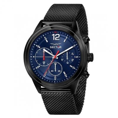 SECTOR Montre Homme  Montres 670 R3253540008 - Bracelet Acier Noir