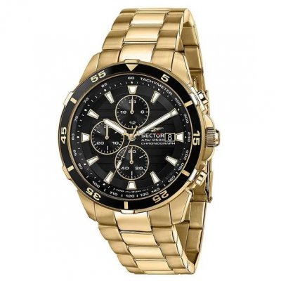 SECTOR Montre Homme  R3273643008 - Bracelet Acier Dor&eacute;