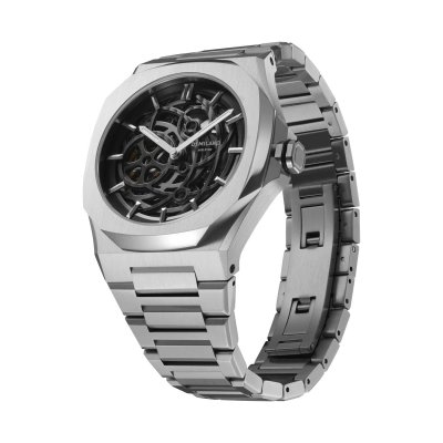 D1 MILANO Montre Homme Skeleton Noir A-SKBJ10 Gris 