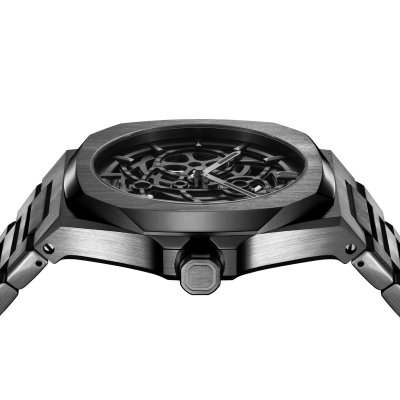 D1 MILANO Montre Homme Skeleton Noir A-SKBJ11 Gris 