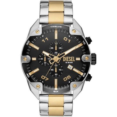 DIESEL Montre Homme Spiked Noir DZ4627 Gris 