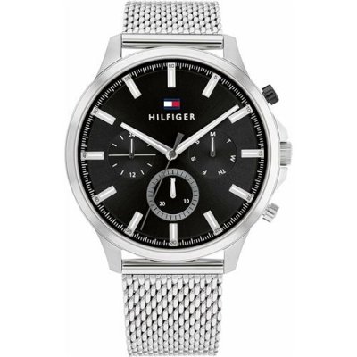 TOMMY HILFIGER Montre Homme  1683473 Noir Argent&eacute;