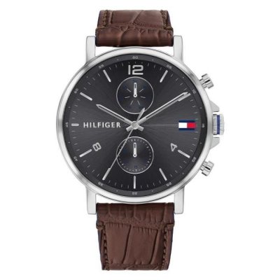 TOMMY HILFIGER Montre Homme  1710416 Bracelet en cuir marron