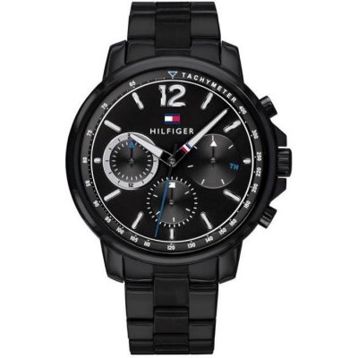 TOMMY HILFIGER Montre Homme  Landon 1791529 Noir Acier Chronographe