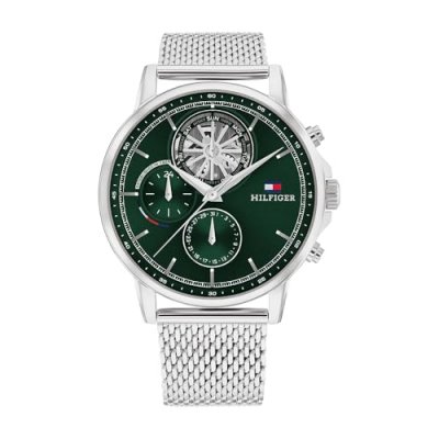 TOMMY HILFIGER Montre Homme  Stewart - 1710608 Bracelet Acier Argent