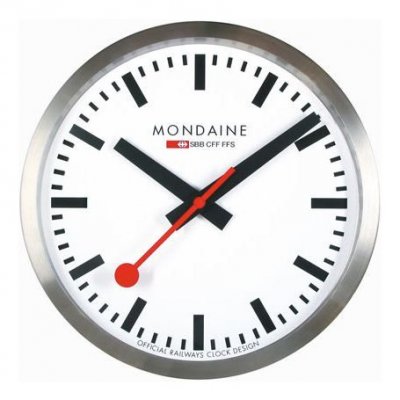 Montre Horloge Mondaine Swiss Railways Wall Clock A990.CLOCK.16SBB