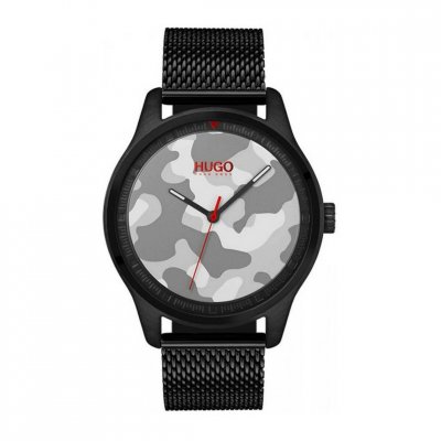 HUGO Montre  1530052 - Montre Maille Milanaise Noir Homme