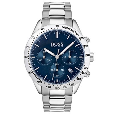 HUGO BOSS Montre  Talent Sport 1513582 Cadran bleu bracelet acier