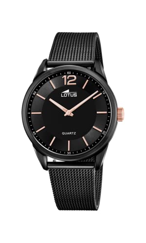 LOTUS Montre  L18736-3 - SMART CASUAL Acier Noir Milanais Homme