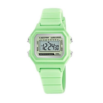 CALYPSO Montre mixte  DIGITAL CRUSH K5802-1 - Bracelet R&eacute;sine Vert