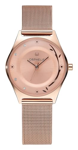 ORPHELIA Montre  Opulent Chic -12603 en Acier inoxydable Rose Gold