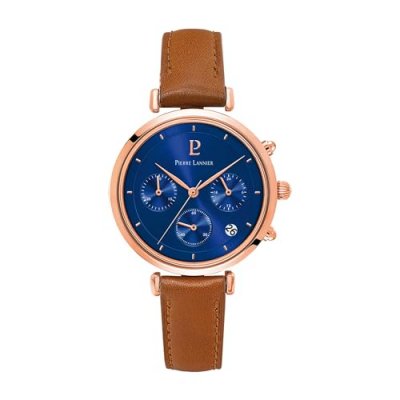 PIERRE LANNIER Montre pour femme 083J964 avec bracelet en cuir marron
